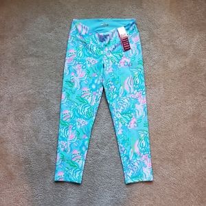NWT Lilly Pulitzer Leggings, Aqua La Vista, M